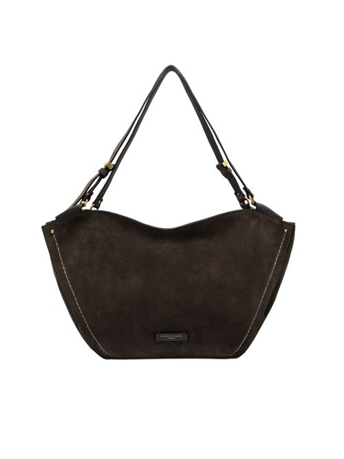 Borsa da donna in pelle scamosciata, a spalla, color moka GIANNI CHIARINI | 12037CMPL974